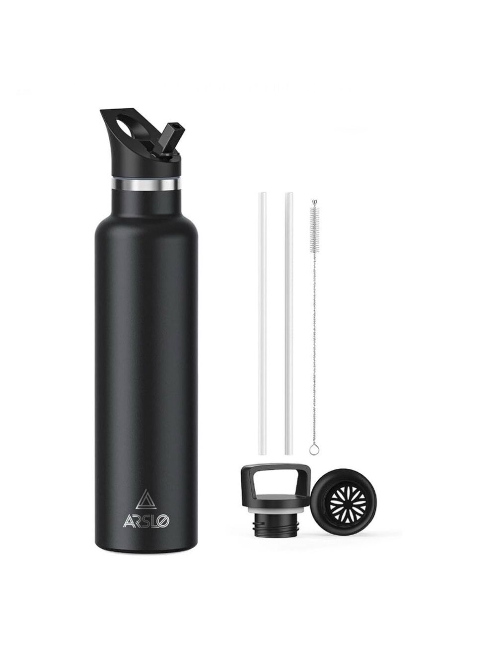 Arslo Black Stainless Steel Water Bottle 32oz